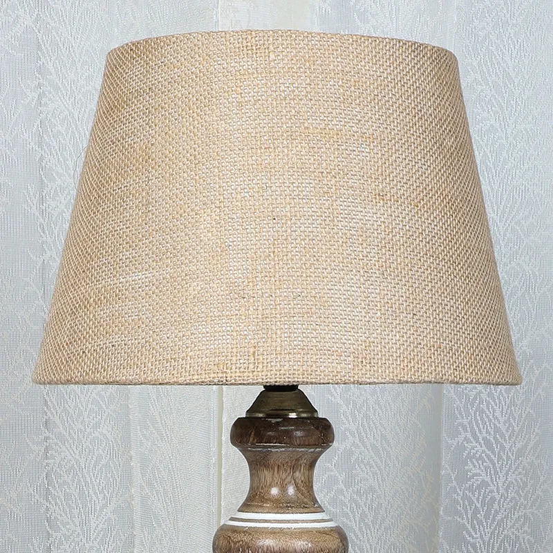 Tatami Totem Printed Mango Wood Table Lamp - Brown,Beige media 3