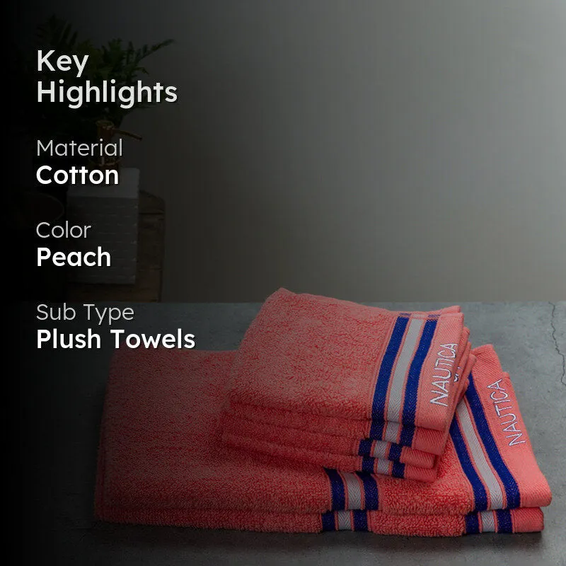 Nautica Dove Down Cotton Towel Set (Coral) - Set Of Six media 2