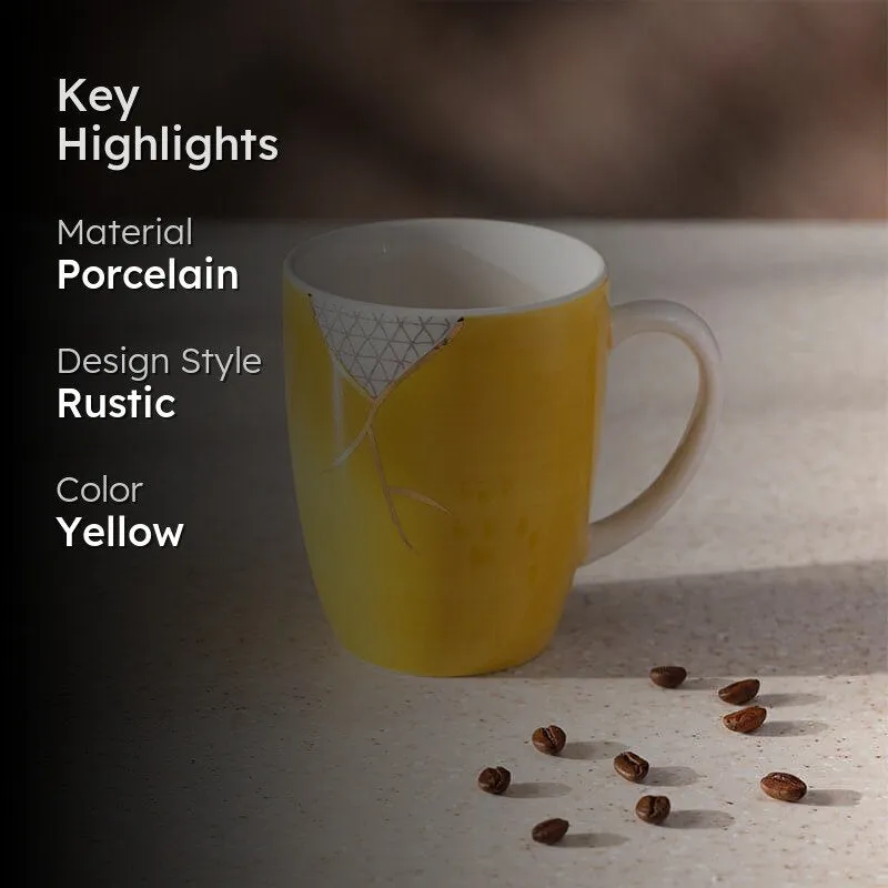 Wabi Porcelain Coffee Mug (295 mL) - Yellow media 2