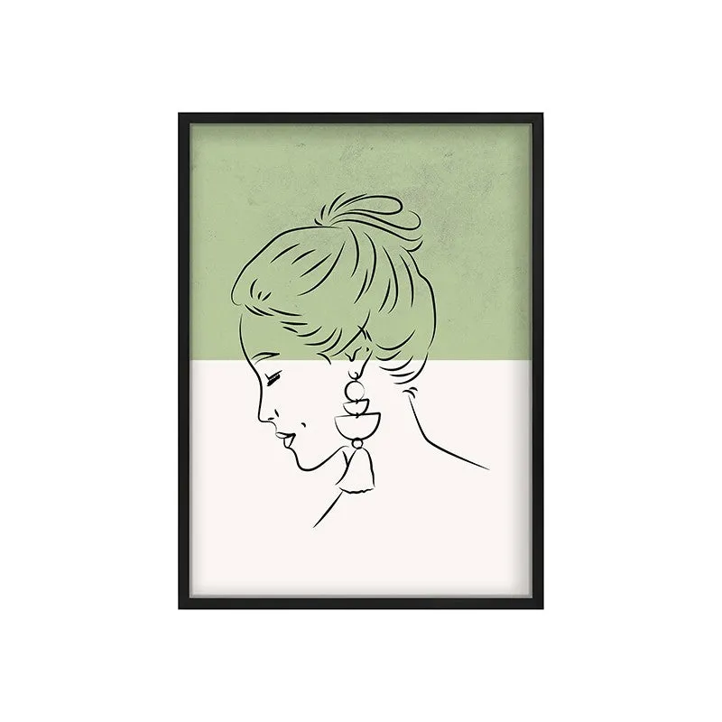 Ethereal Sketch Canvas Wall Painting With Black Frame media 3