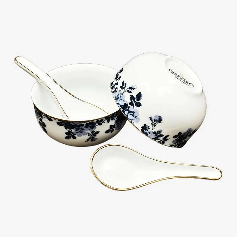 Zeneta Leaves 24k Gold Brushed Porcelain Dinner Set - 33 Piece Set media 9