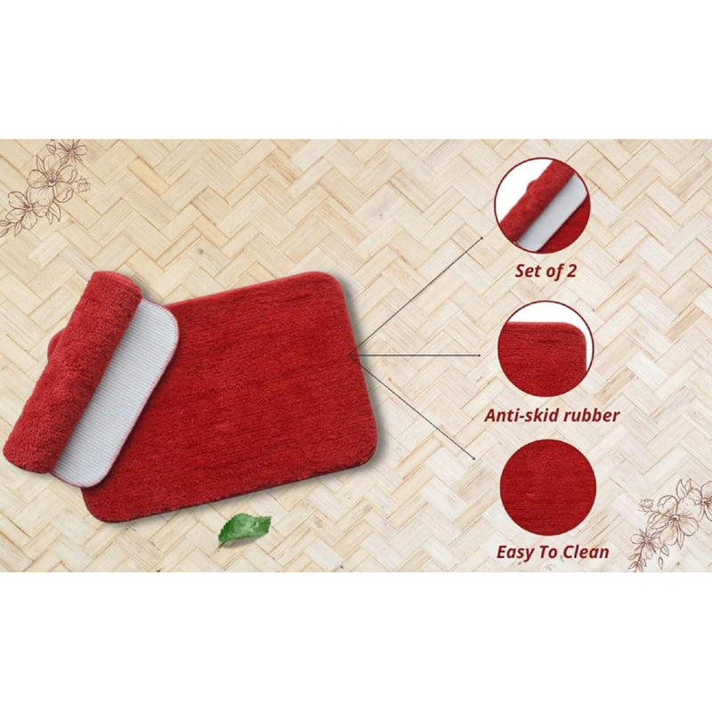 Aldo Anti Skid Bathmat (Red) - Set Of Two media 3