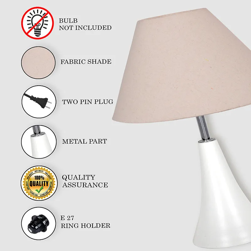 Arrido Glow Metal Table Lamp - Beige,White media 5