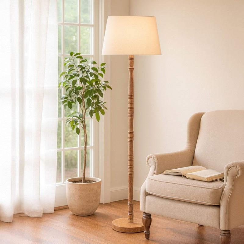 Elfin Neo Wooden Floor Lamp - White media 3