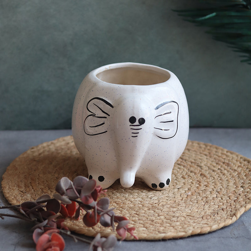 Adorable Pachyderm Ceramic Planter