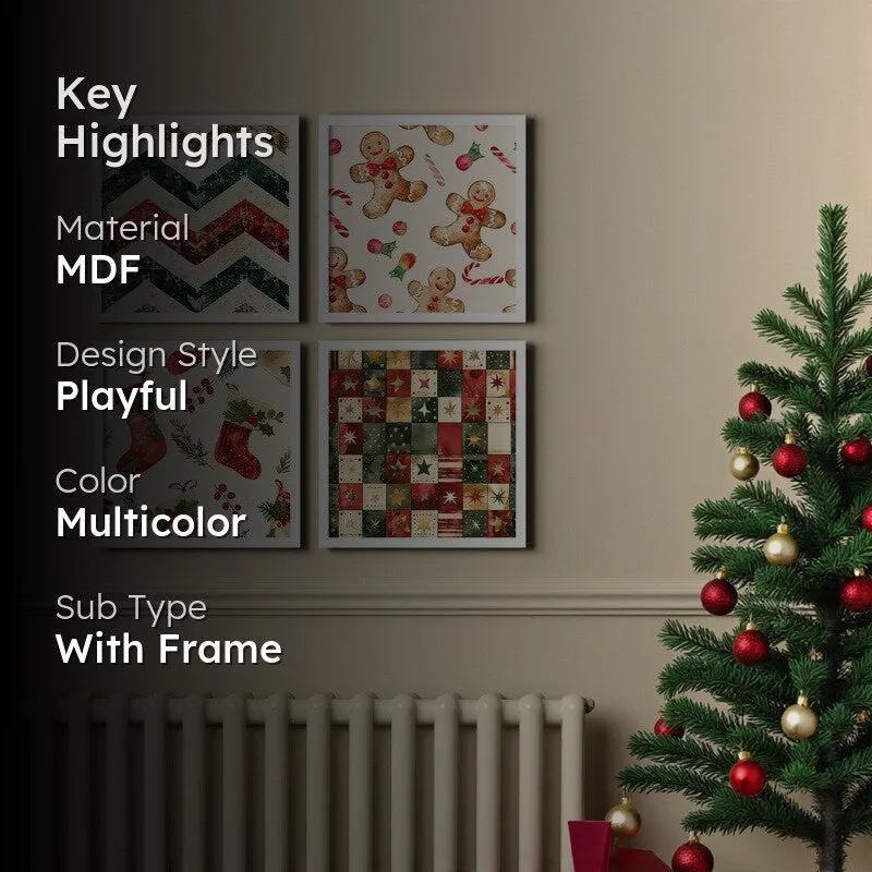 Festivo Charm Wall Painting - Set Of Four media 2