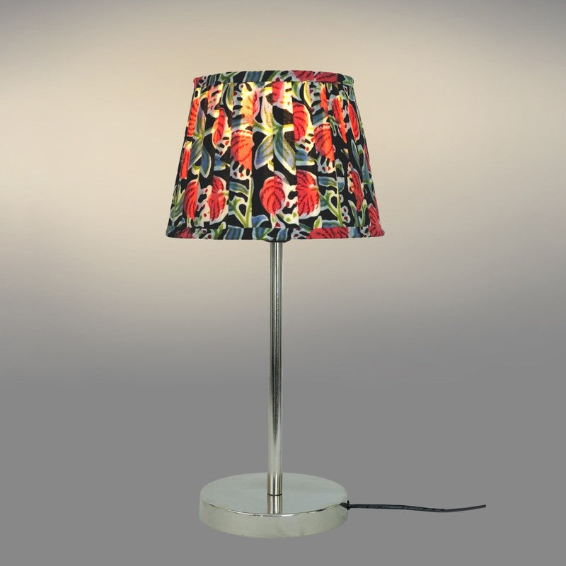 Tropical Bloom Metal Base Cotton Table Lamp - Multicolor media 4