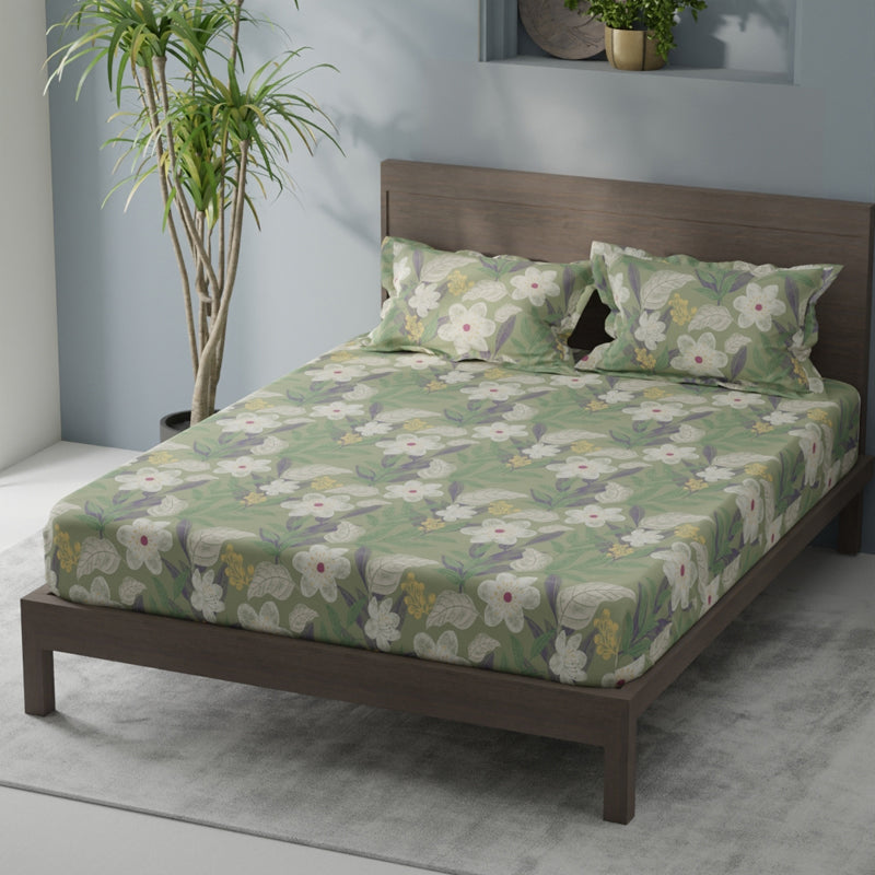 BlossomRest Single Microfiber Bedsheet - 120 GSM media 4