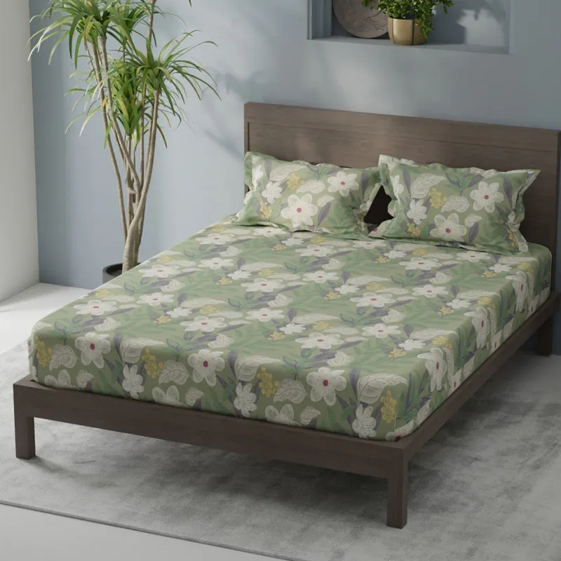 BlossomRest Single Microfiber Bedsheet - 120 GSM - 4