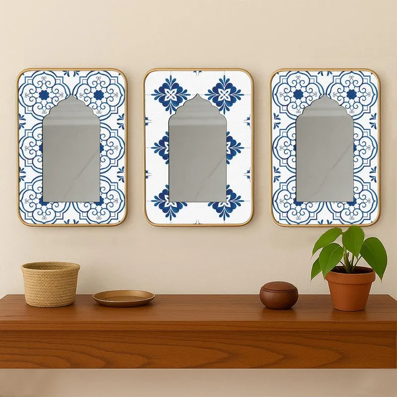 AzureArch Acrylic Wall Mirror - Set Of Three media 4