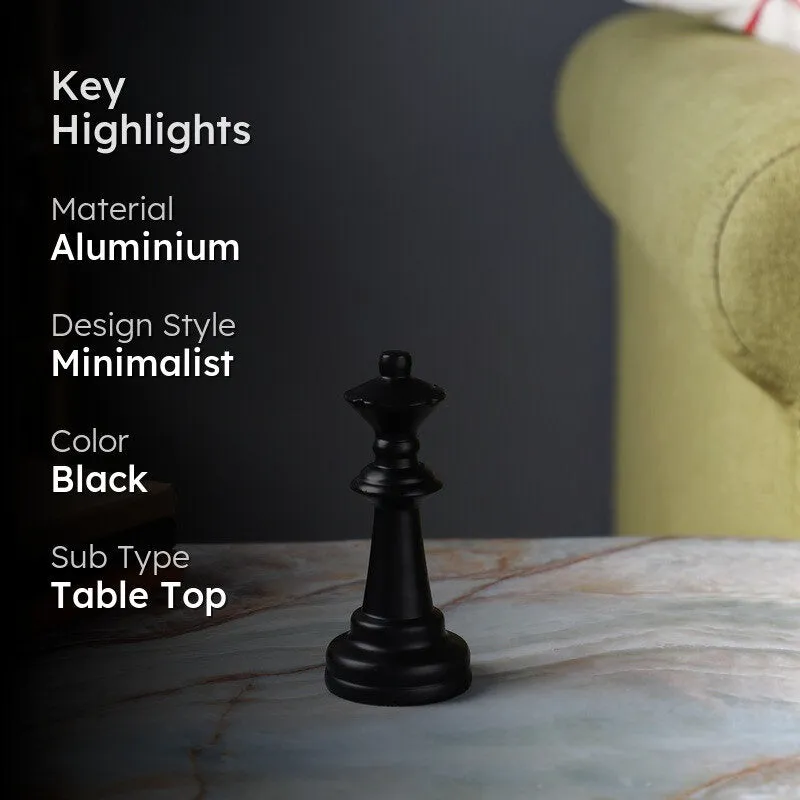 Minimalist Black Chess Showpiece media 2