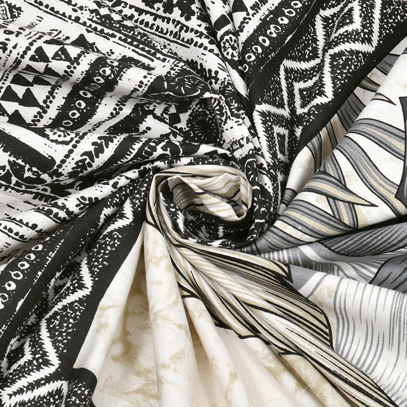 Little Explorers Floral Cotton Bedsheet (Grey) - 140 TC media 4
