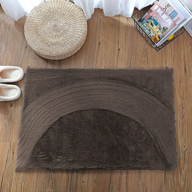 Ruffle Luxe Bath Mat - Cocoa Brown media 1