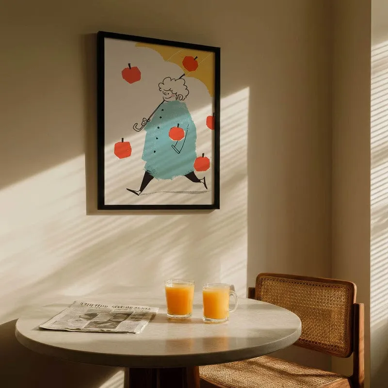 Fruit Fall Archival Canvas Wall Art - Black media 5