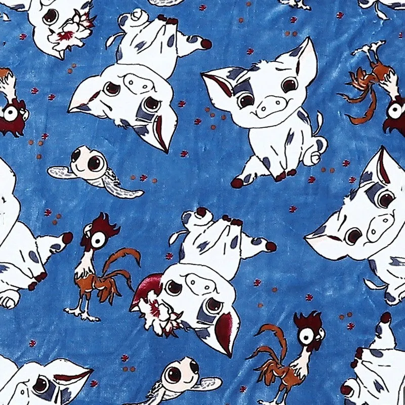Monte Carlo Whimsical Cow Kids Blanket (Blue) - 500 GSM media 4