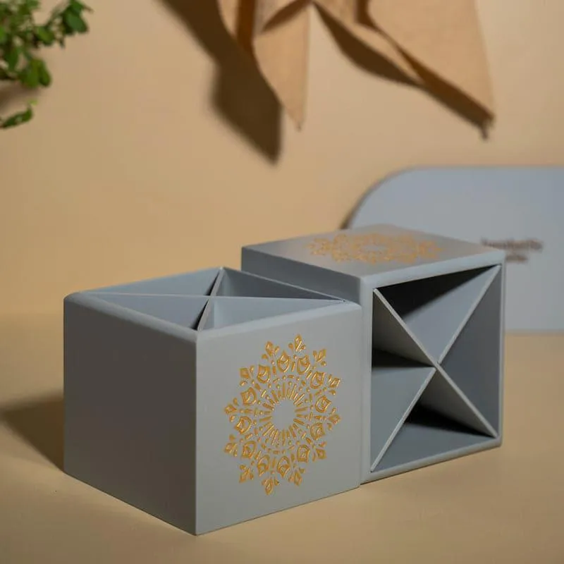 Hira Ethnic Cutlery Holder - Grey media 1