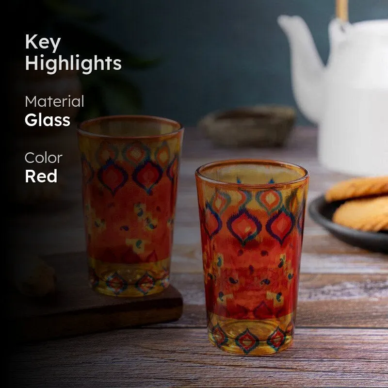 Dazzling Ikat Chai Glass - Set of Two media 2