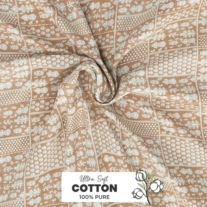 Ulven Cotton Bedsheet (Brown) - 144 TC media 5