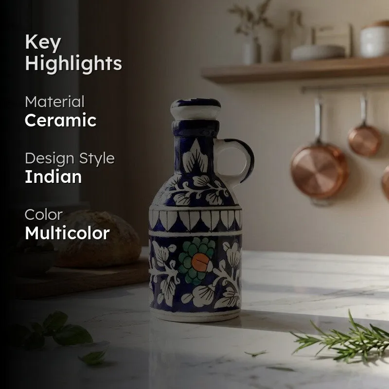 Handcrafted Drizzle Ceramic Oil Dispenser - 500 mL media 2