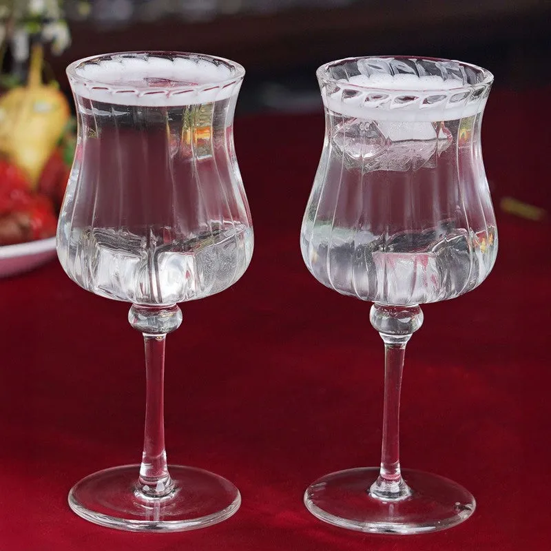Crimson Luxe Wine Glasses(230 mL ) - Set Of Two media 1