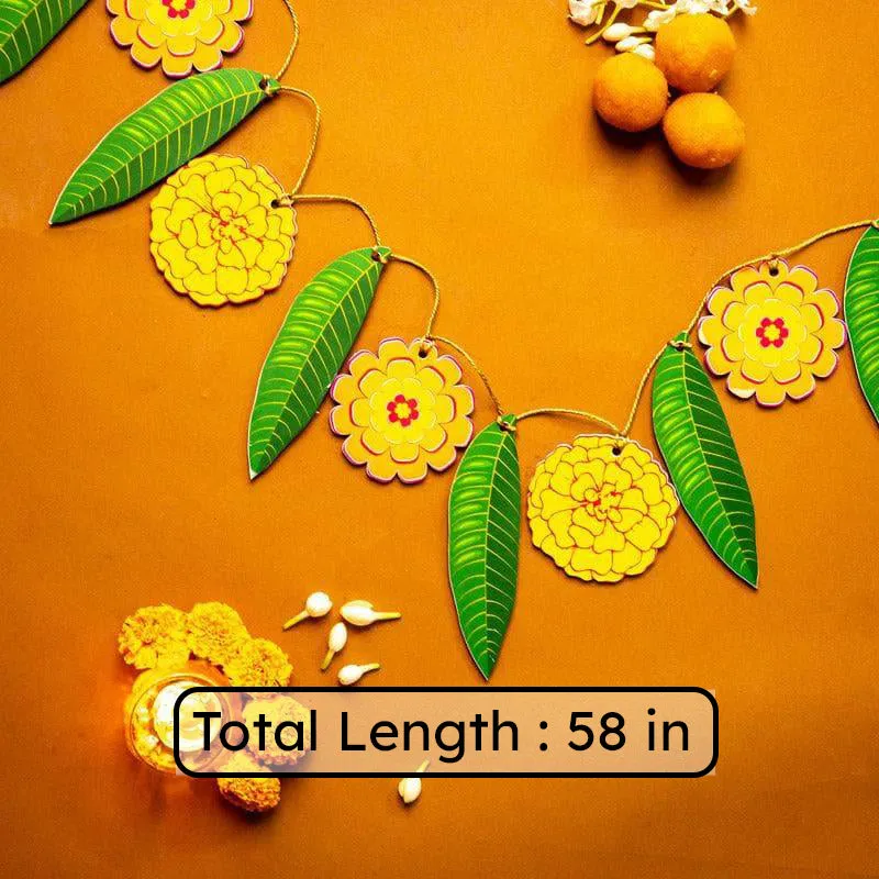 Flower And Mango Leaf Festive Toran media 7