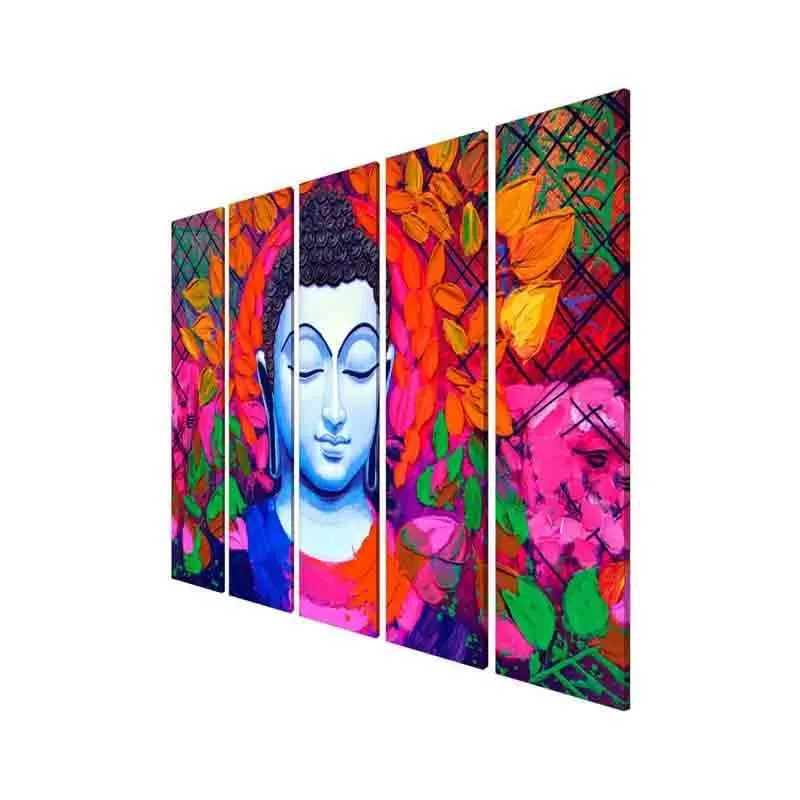Chromatic Buddha Wall Art - Five Piece Set media 6