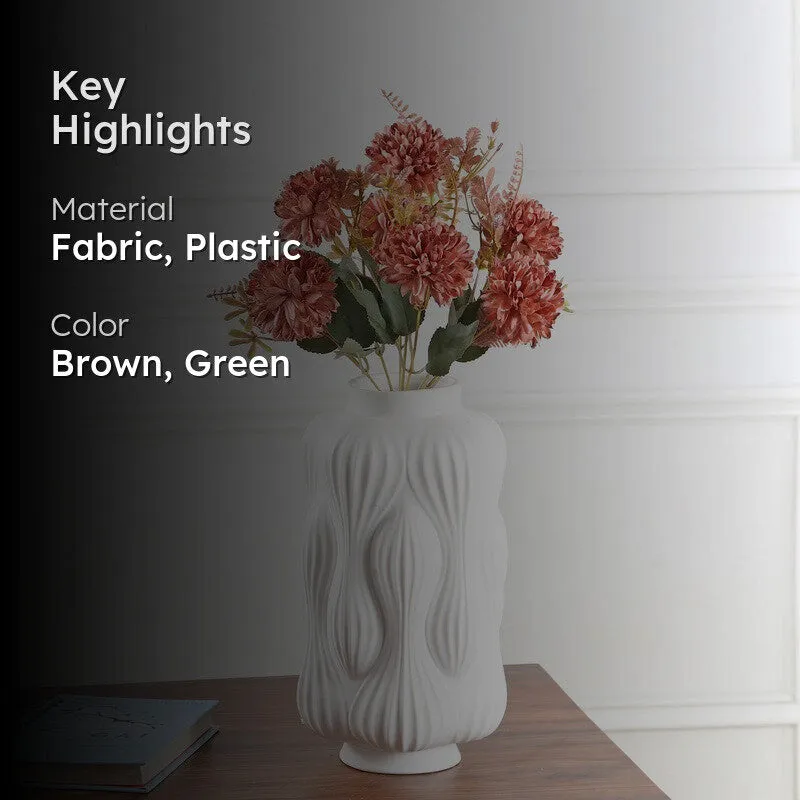 Coralia Mum Artificial Flowers - Brown media 2