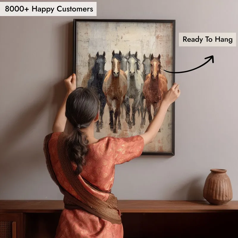 Spirit of the Wild Horse Wall Painting With Black Frame media 8