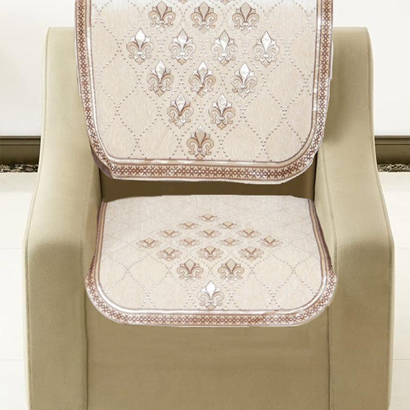Nidha Cotton Sofa Cover (Off White) media 4