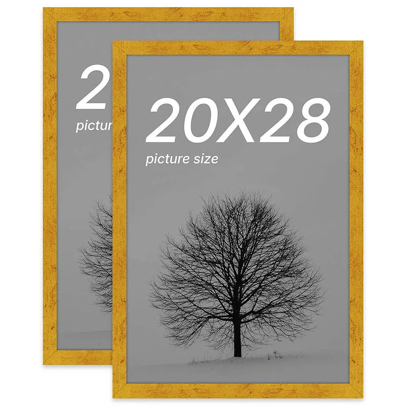 Driftwood Sky Rectangle Photo Frame (Gold) - Set Of Two media 3