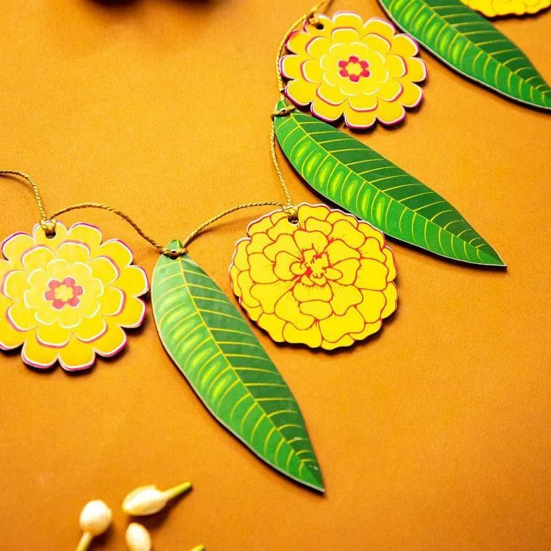 Flower And Mango Leaf Festive Toran media 6