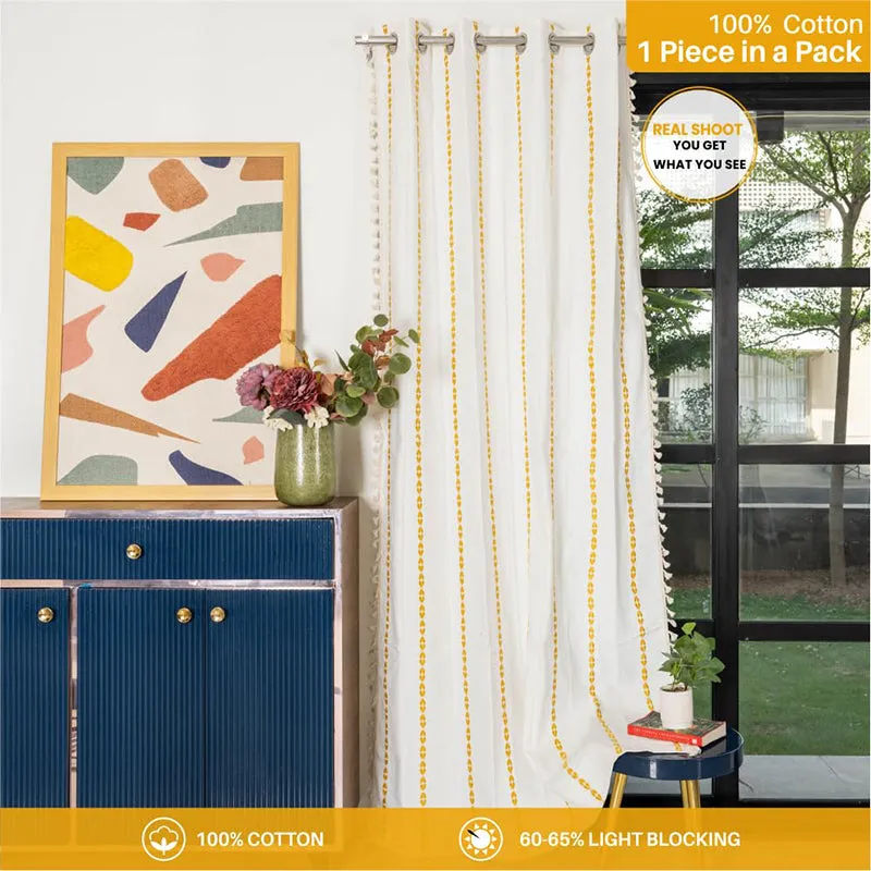 Urban Space Vintage Braids Curtain - Yellow media 4