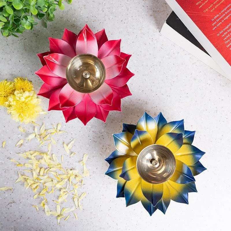 Lotus Kuber Diya - Set Of Two media 3