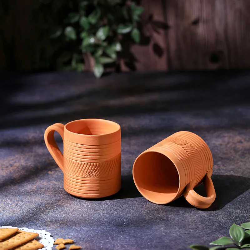 Srinda Terracotta Coffee Mug (250 mL Each) - Set of Two media 3