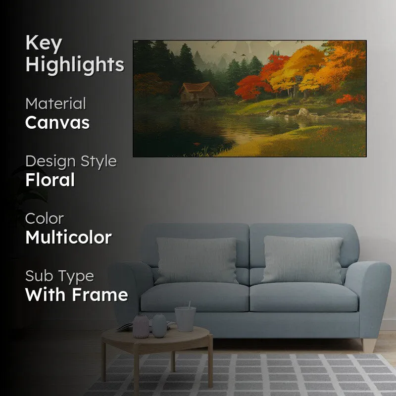 Serene Resthouse Canvas Wall Painting media 2