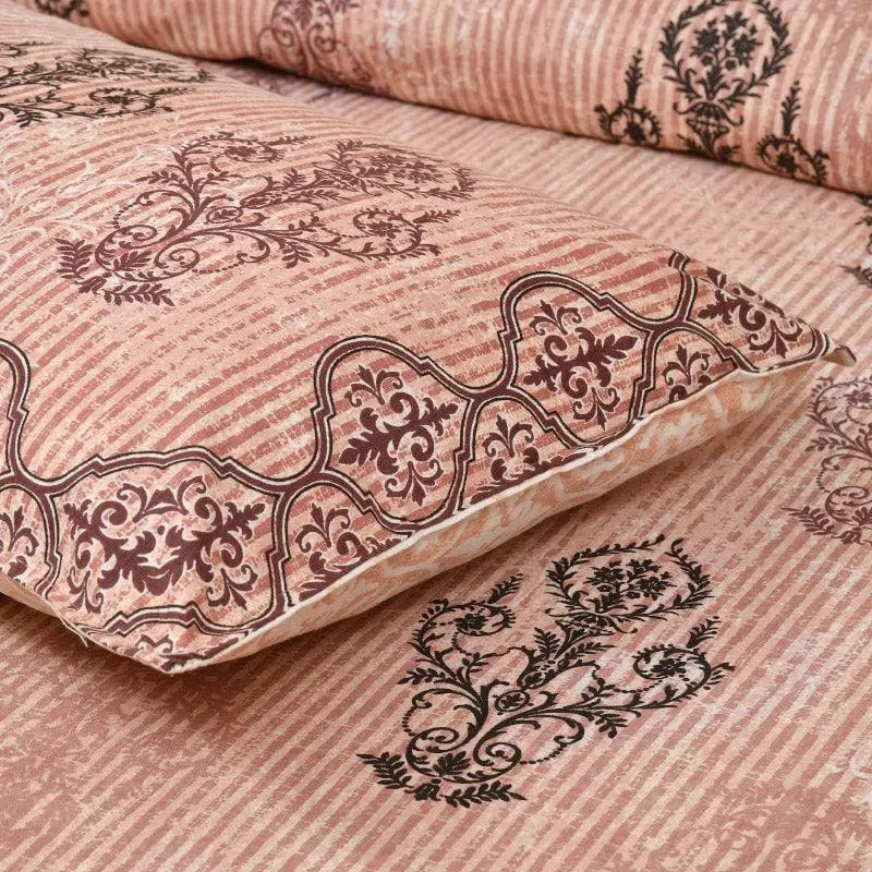 Mayurankh Printed Cotton Bedsheet (Peach) - 160 TC media 4