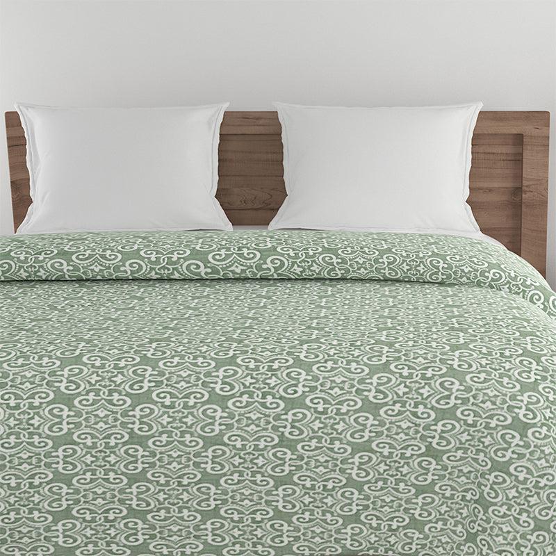 Swayam Daksha Ethnic Cotton Comforter (Green) - 150 GSM media 4