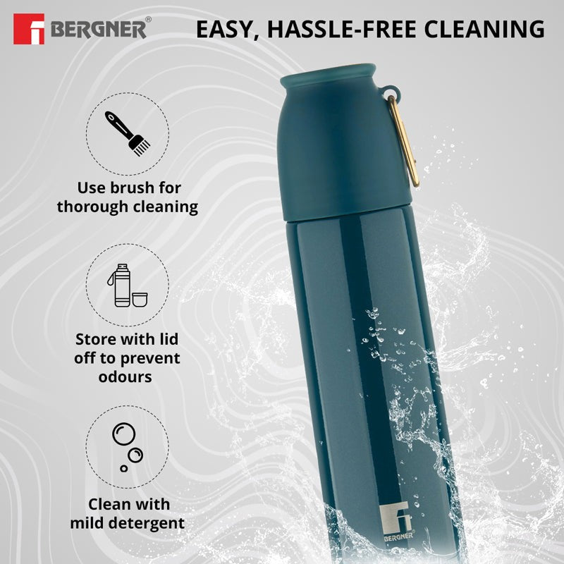 Bergner Walking Thermosteel Hot and Cold Flask (Green) -500 mL media 5