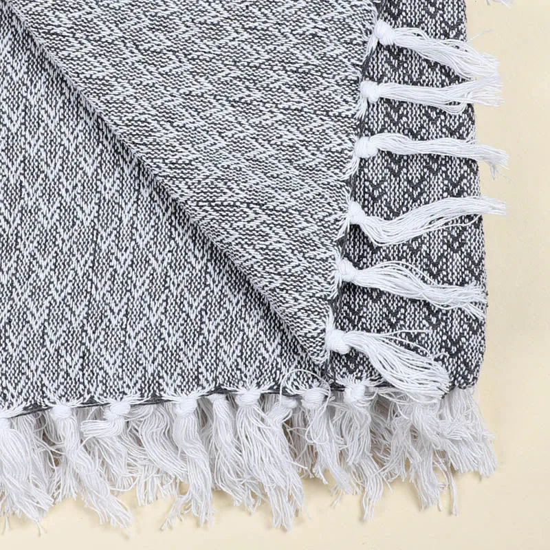 Azira Cotton Throw - Dark Grey media 4