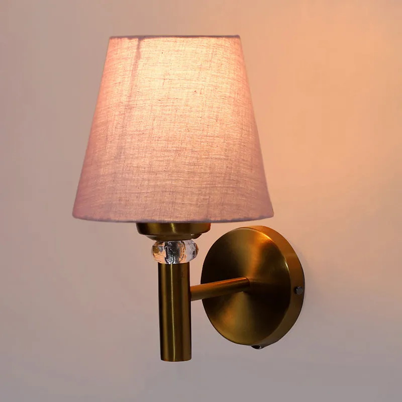 Aquilla Steel & Cotton Wall Lamp - Beige media 4