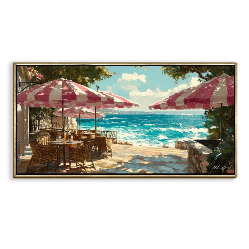 Striped Solitude Canvas Wall Painting With Frame media 3
