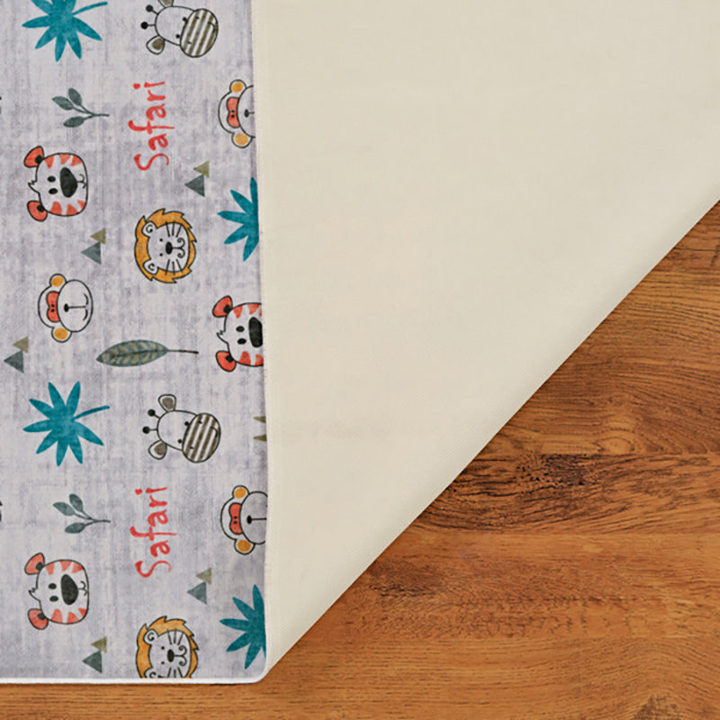 Doodle Zoo Kids Polyester Anti-Skid Carpet - Multicolor media 6