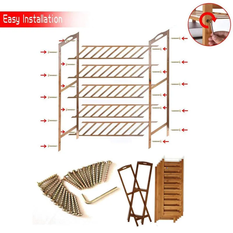 Rustic Mango Wood Shoe Rack – Freeform Design media 4