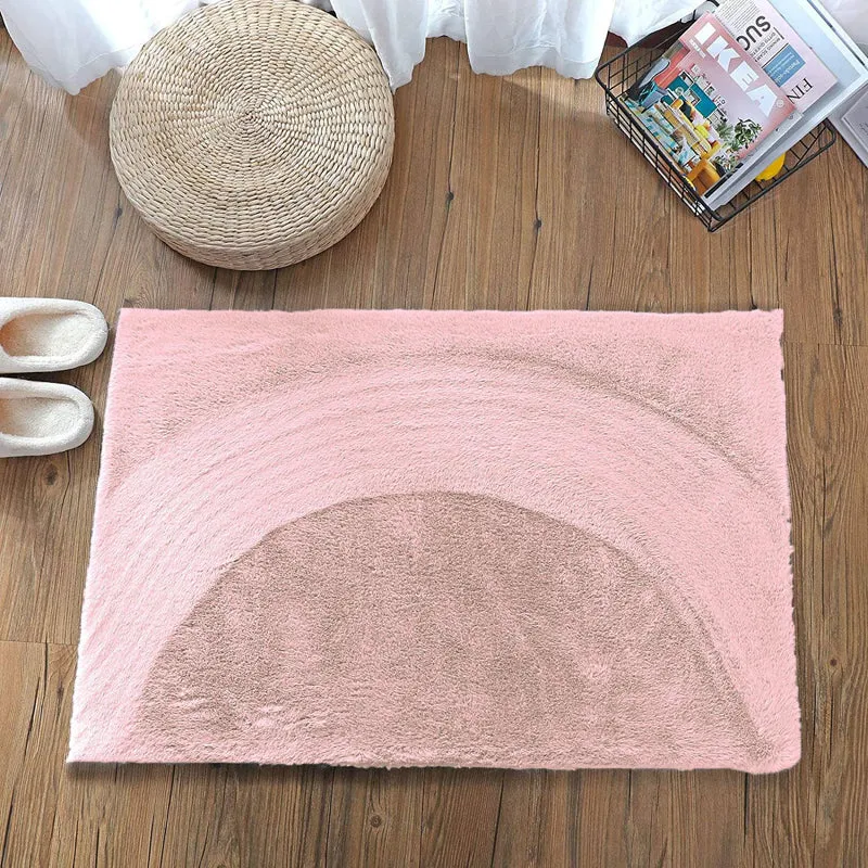 Ruffle Luxe Bath Mat - Peach media 1