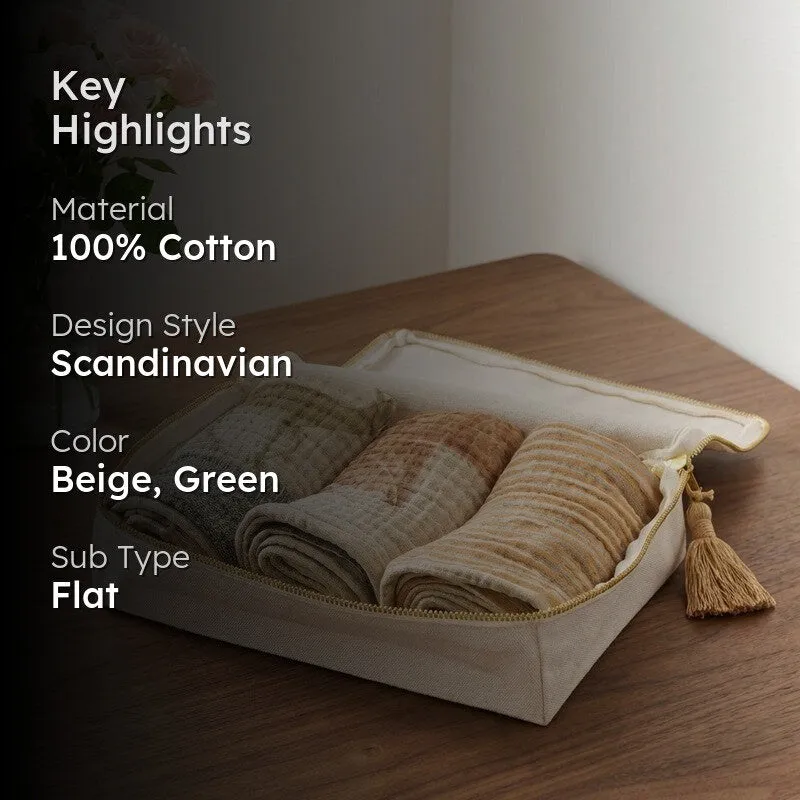 Rang Mahal Cotton Hand Towels with Canvas Box - Set Of Three media 2