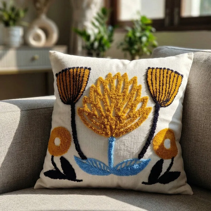 Petal Tuft Cotton Cushion Cover media 3