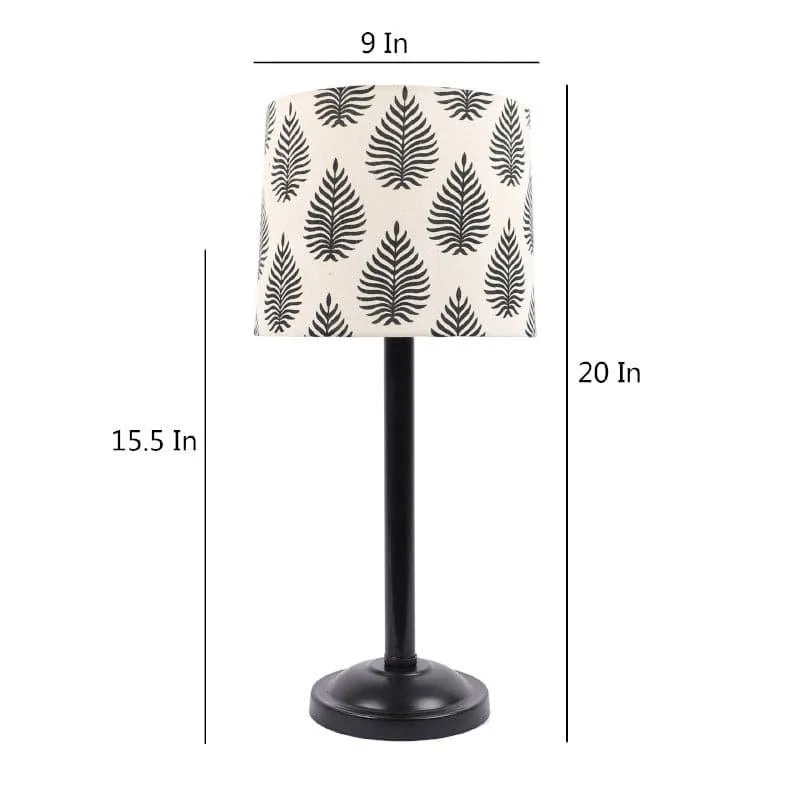 Tropica Monroe Fabric Table Lamp - Black,White media 5
