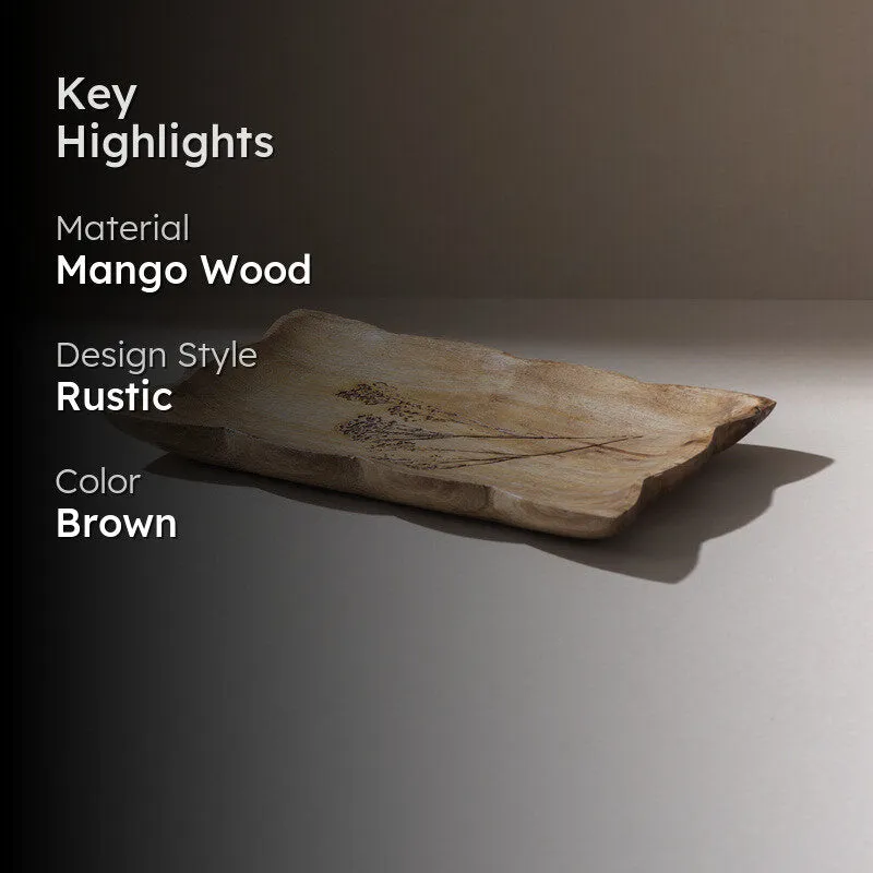 Triven I Handcrafted Mango Wood Platter media 2