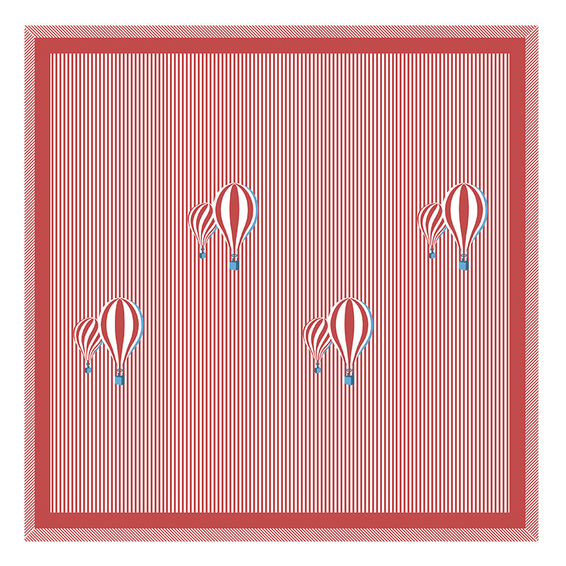 Illusion Stripey Balloon Cotton Bedsheet (Red) - 200 TC media 4