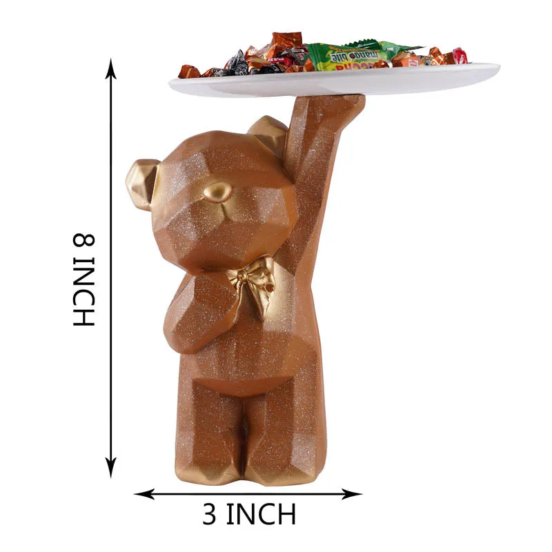 Teddy's Treat Painted Polyresin Show Piece - Brown media 7